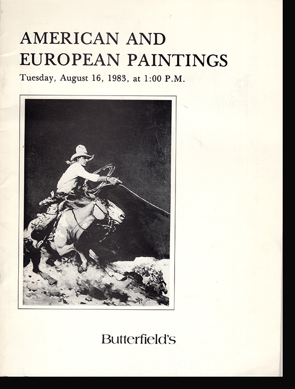 Butterfields - Butterfields: American and European Paintings (August 16, 1983)