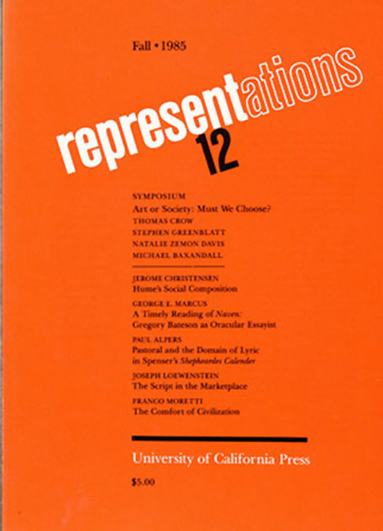 Alpers, Svetlana (editor) - Representations 12 (Fall 1985)