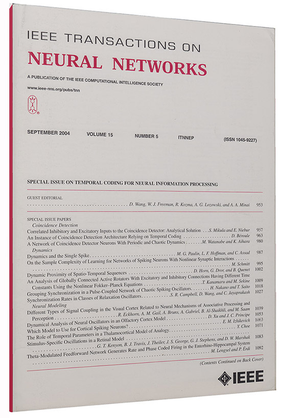 Wang, D. et al - Ieee Transactions on Neural Networks: Special Issue on Temporal Coding for Neural Information Processing (Sept 2004, Vol 15, No. 5)