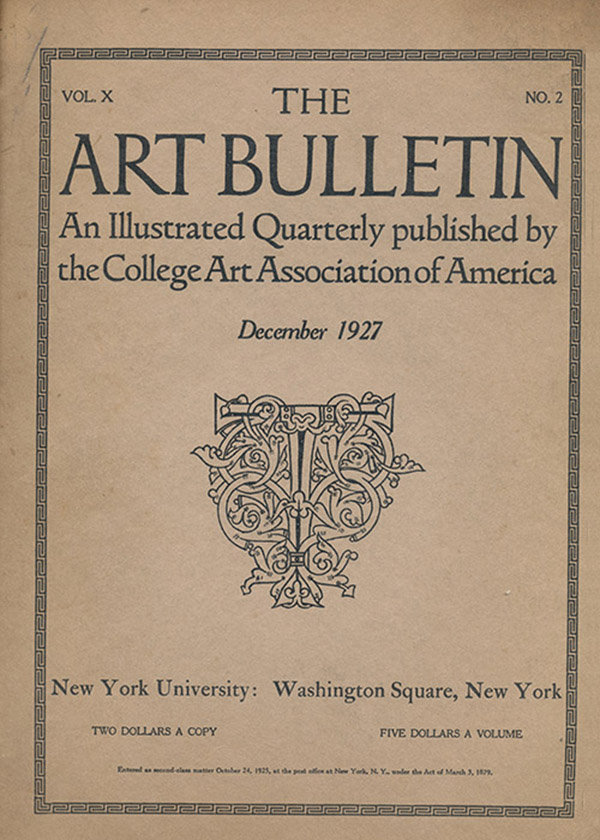 California Art Association - The Art Bulletin (Volume X, No. 2, December 1927)