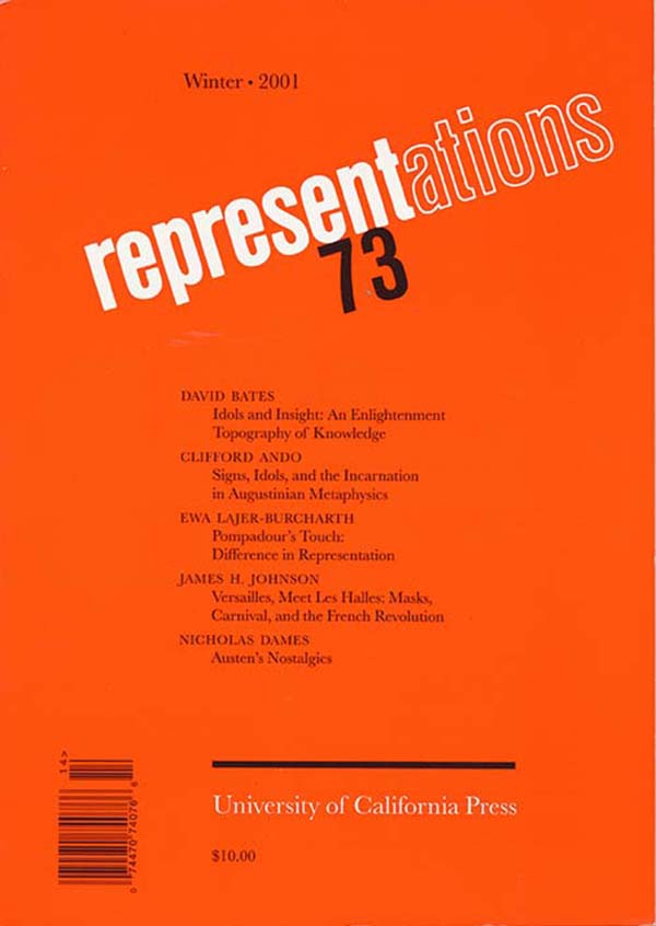 Clover, Carol J.; Hess, Carla (editors) - Representations 73 (Winter 2001)