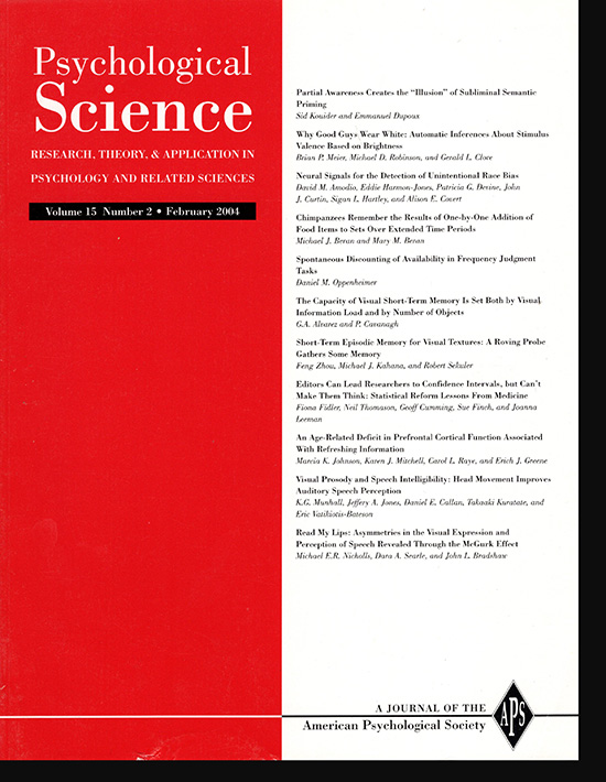 Cutting, James E. (editor) - Psychological Science (Vol 15, No. 1, January 2004)