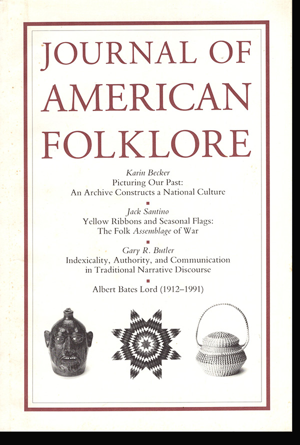 Feintuch, Burt (editor) - Journal of American Folklore (Vol 105, No 415, Winter 1992)