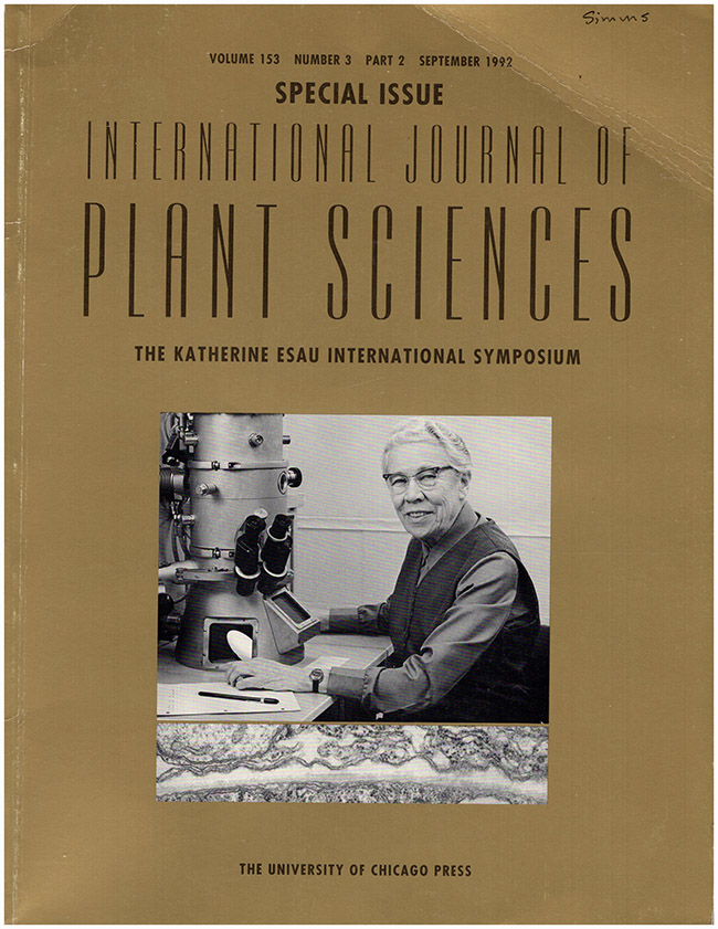 International Journal of Plant Sciences Katherine Esau