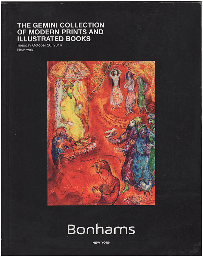 Bonhams - The Gemini Collection of Modern Prints and Illustrated Books (New York, October 28, 2014)