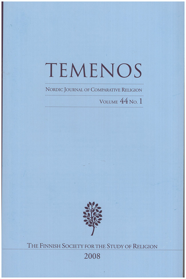 Anttonen, Veikko (editor) - Temenos: Nordic Journal of Comparative Religion (Vol 44, No. 1)