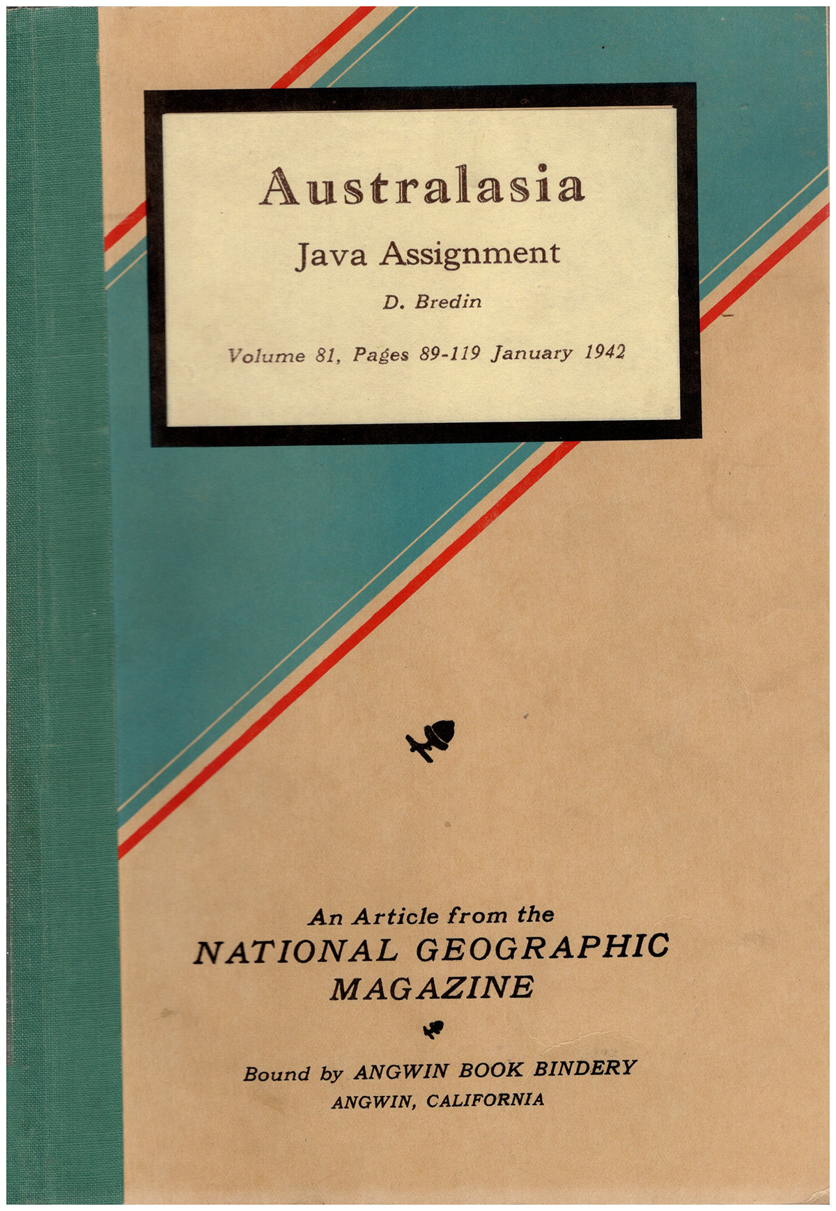 Bredin, Dee - Australasia: Java Assignment (National Geographic, Vol 81, January 1942)